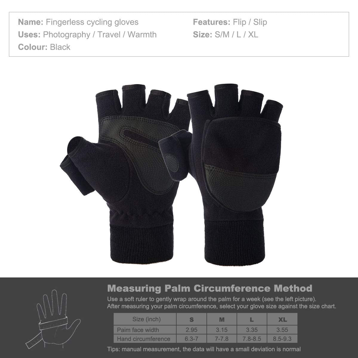 MINIDUO size guide helps you choose a comfortable glove size for a secure fit.