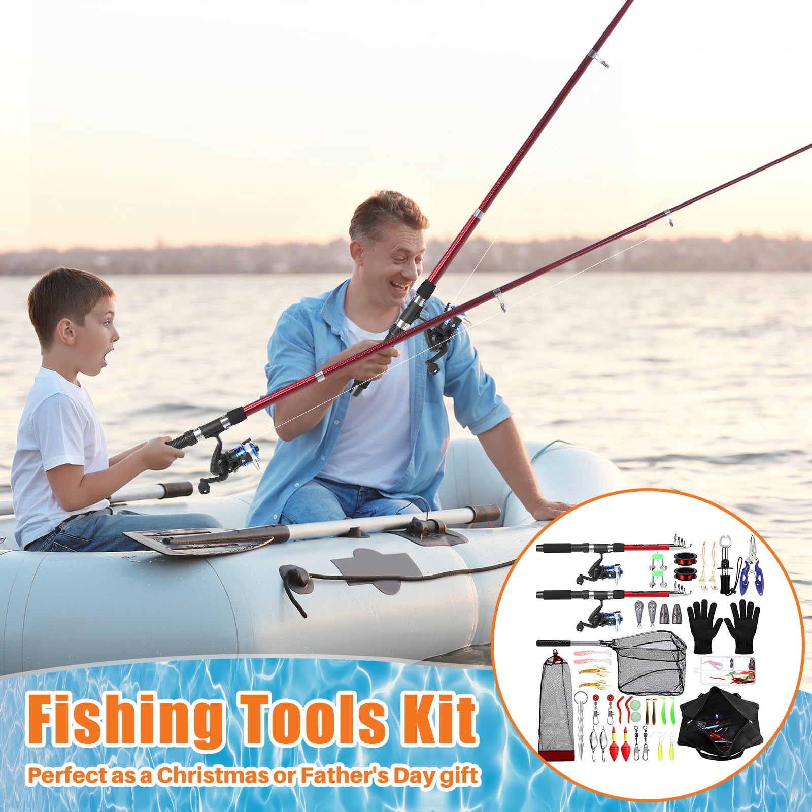 Scoop net, gloves, and other accessories included