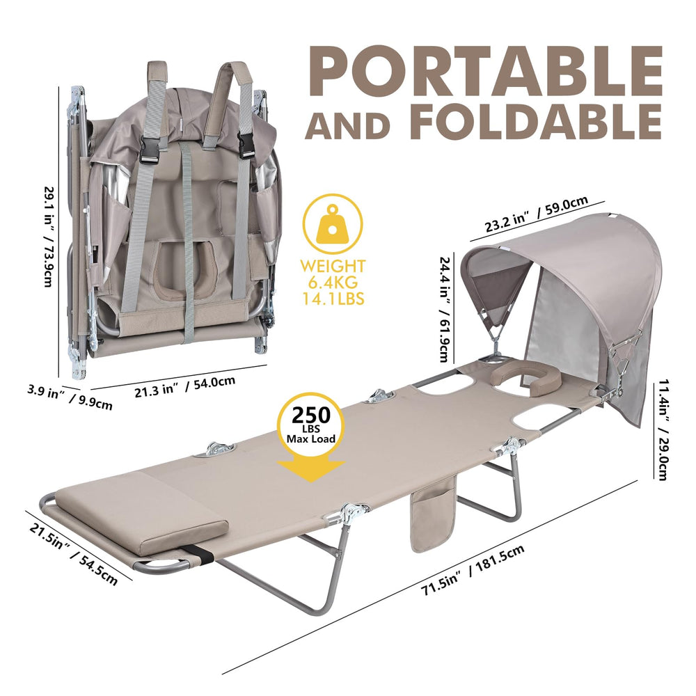 Minndudu backpack chair arm holes enable hands-free sipping and device use.