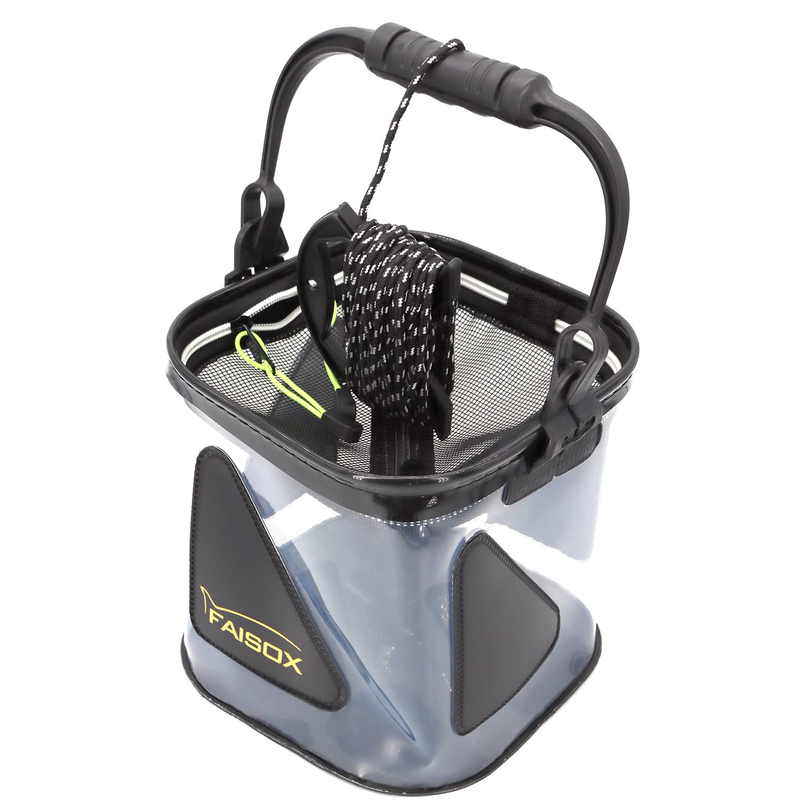 Folded Minnow Bucket 7L for portable outdoor use