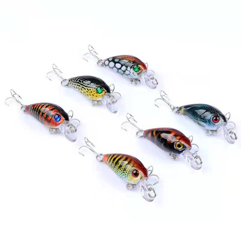 Packaged Minnow Crankbait Set with 4 lures for trout, bass, salmon