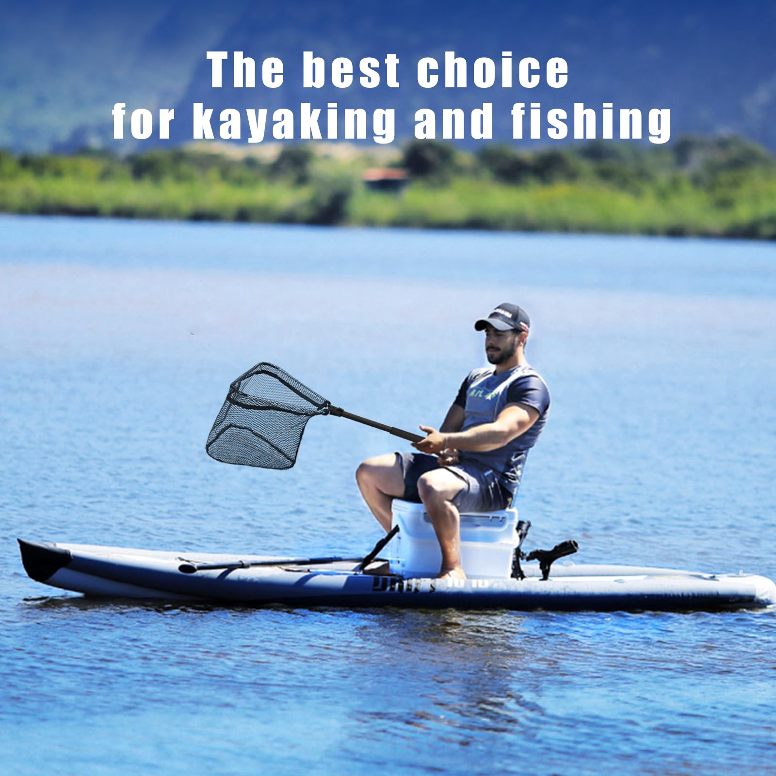 Small fishing net suitable for minnows, bass, and trout