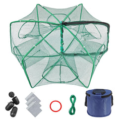 Minnow trap 24in x 10in foldable 6-sided design