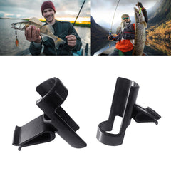 MinnowXY ice fishing rod holder clamp stabilizes gear on a cold day.