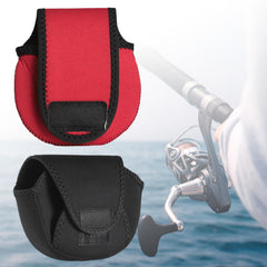 MinnowXY reel pouch with adhesive buckle seals against dust