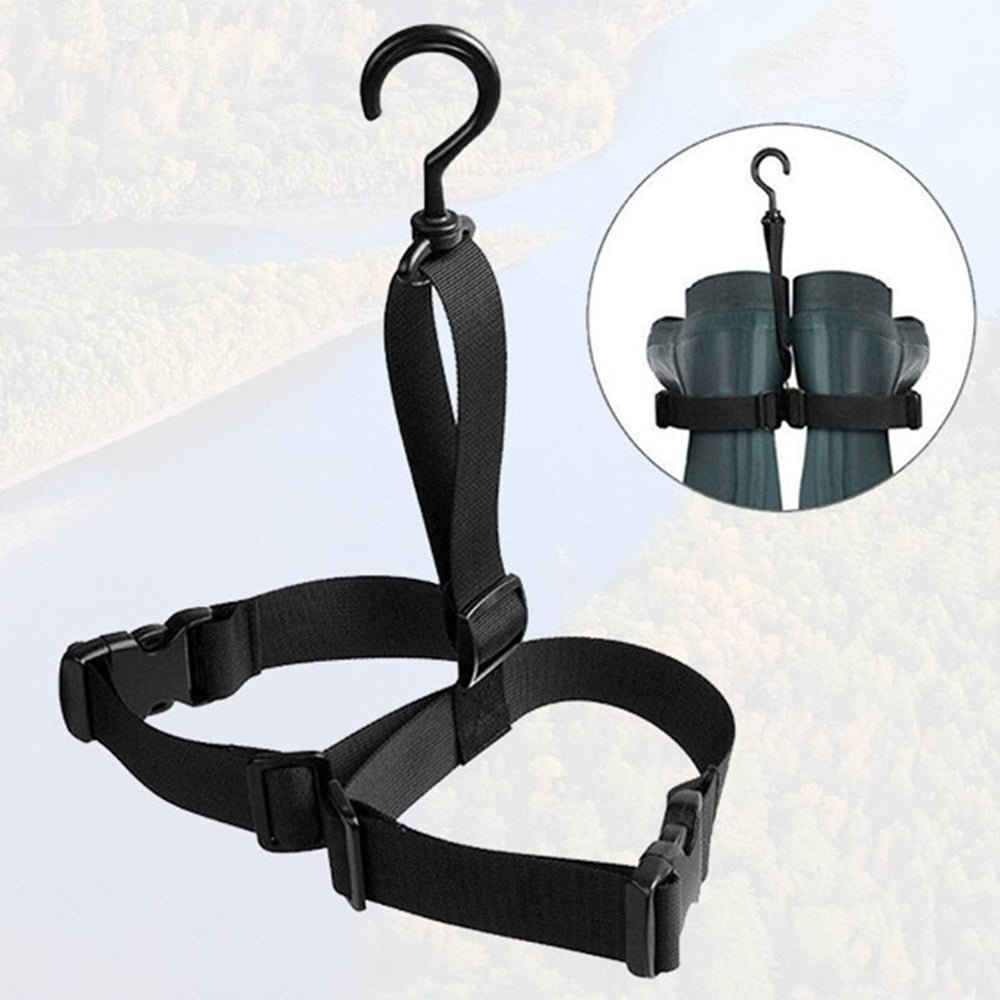 MinnowXY wader boot hanger side view with adjustable strap detail