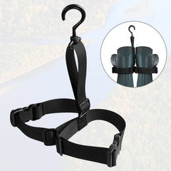 MinnowXY wader boot hanger side view with adjustable strap detail