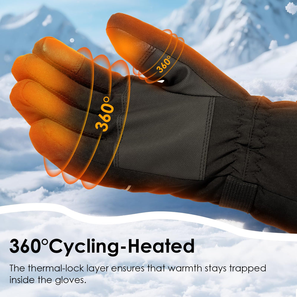 Minthouz heated gloves adjustable wrists ensure a secure, comfortable fit.