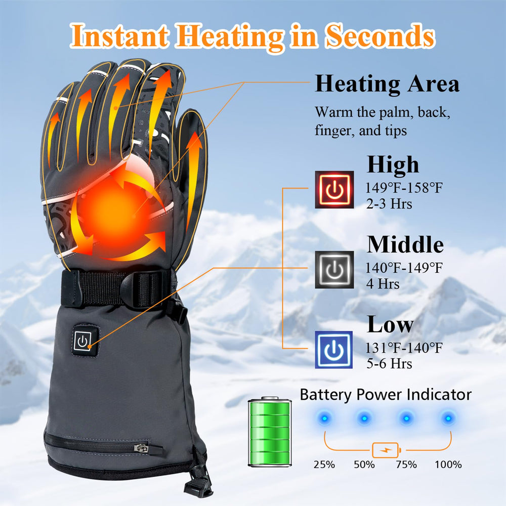 Minthouz heated gloves non-slip palm improve grip on slick surfaces