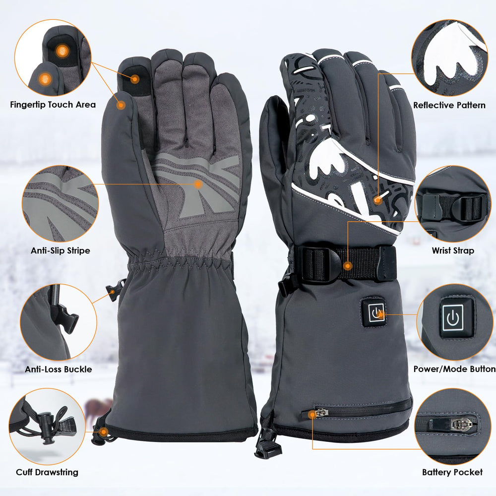 Minthouz heated gloves packaging contents include two batteries and cable