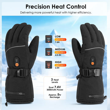 Minthouz heated gloves touchscreen-tips let you text or GPS without removing gloves.