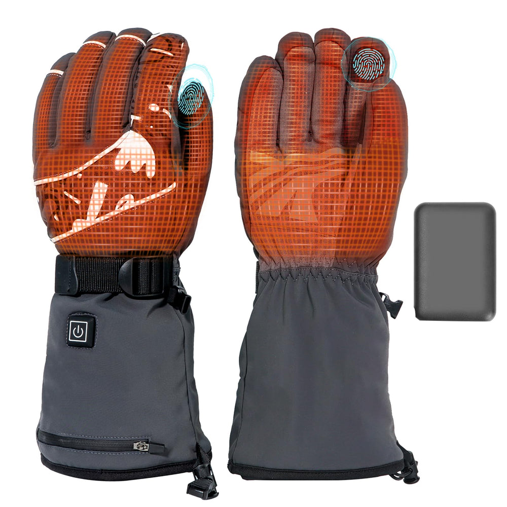 Minthouz heated gloves waterproof outer shell keep hands dry in rain and snow