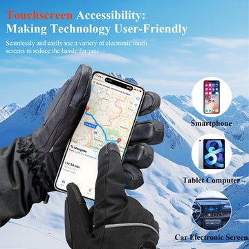 Minthouz heated gloves waterproof windproof shell protects hands in snow and rain