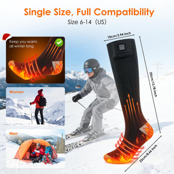 Minthouz Quick Heated Socks machine-washable after battery removal.
