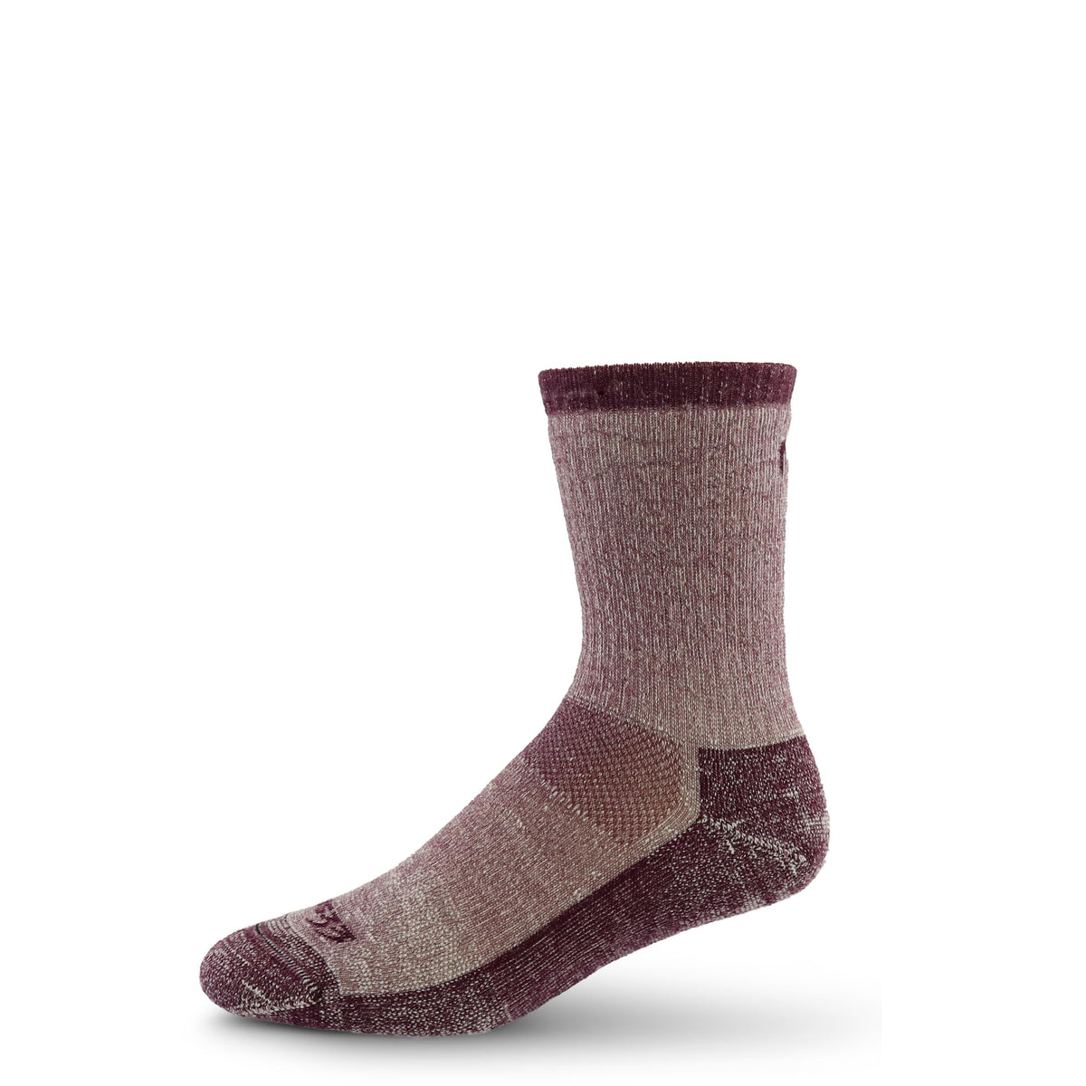 Minus33 Merino Wool USA Made Crew Socks on Ashland Mill display, durable warmth for hikes.