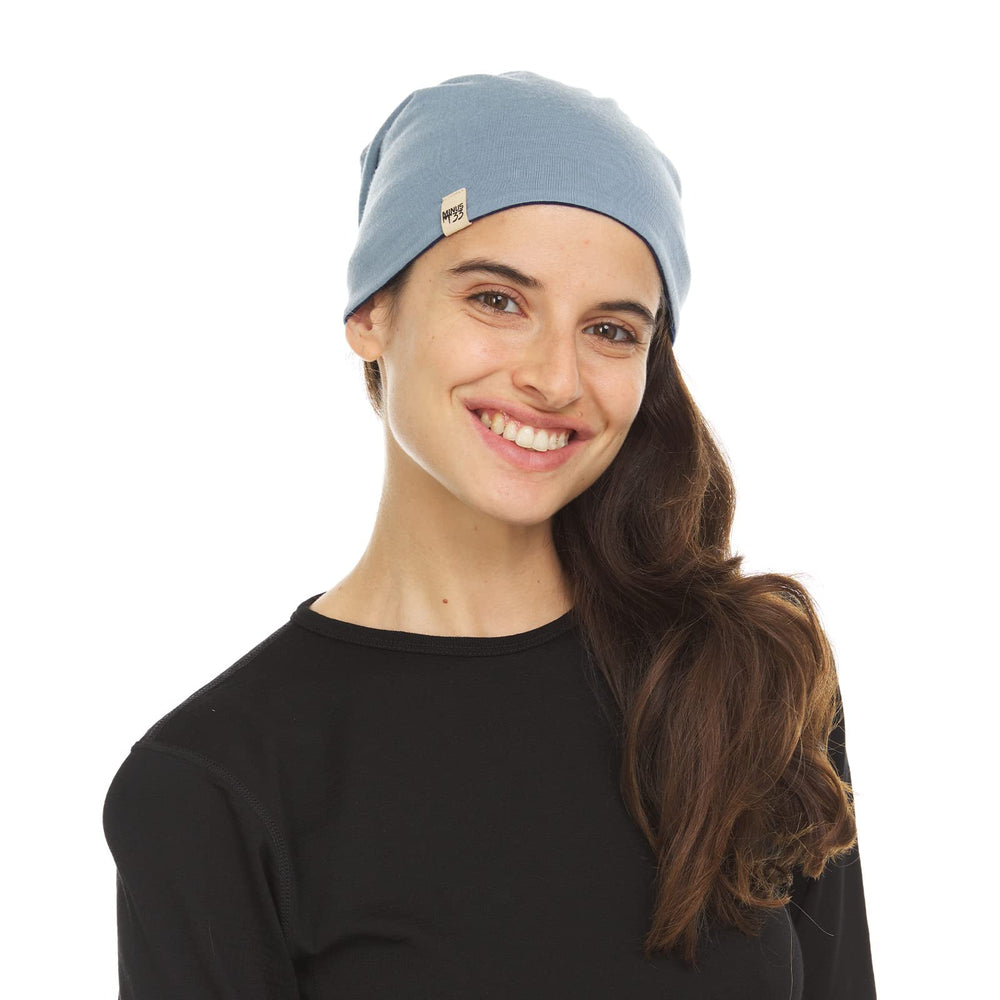 Minus33 logo and care details on the Merino Wool beanie