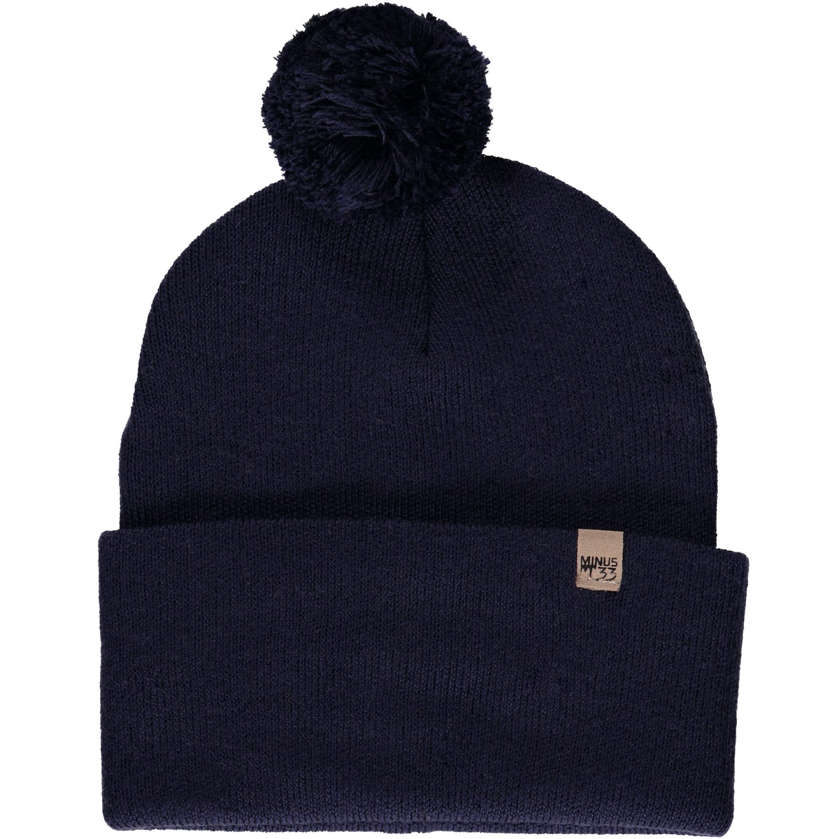 Minus33 midweight merino beanie navy front view for everyday warmth