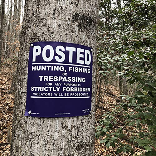 Minuteman Signs No Fishing roll purple—prevents trespassers near water access.