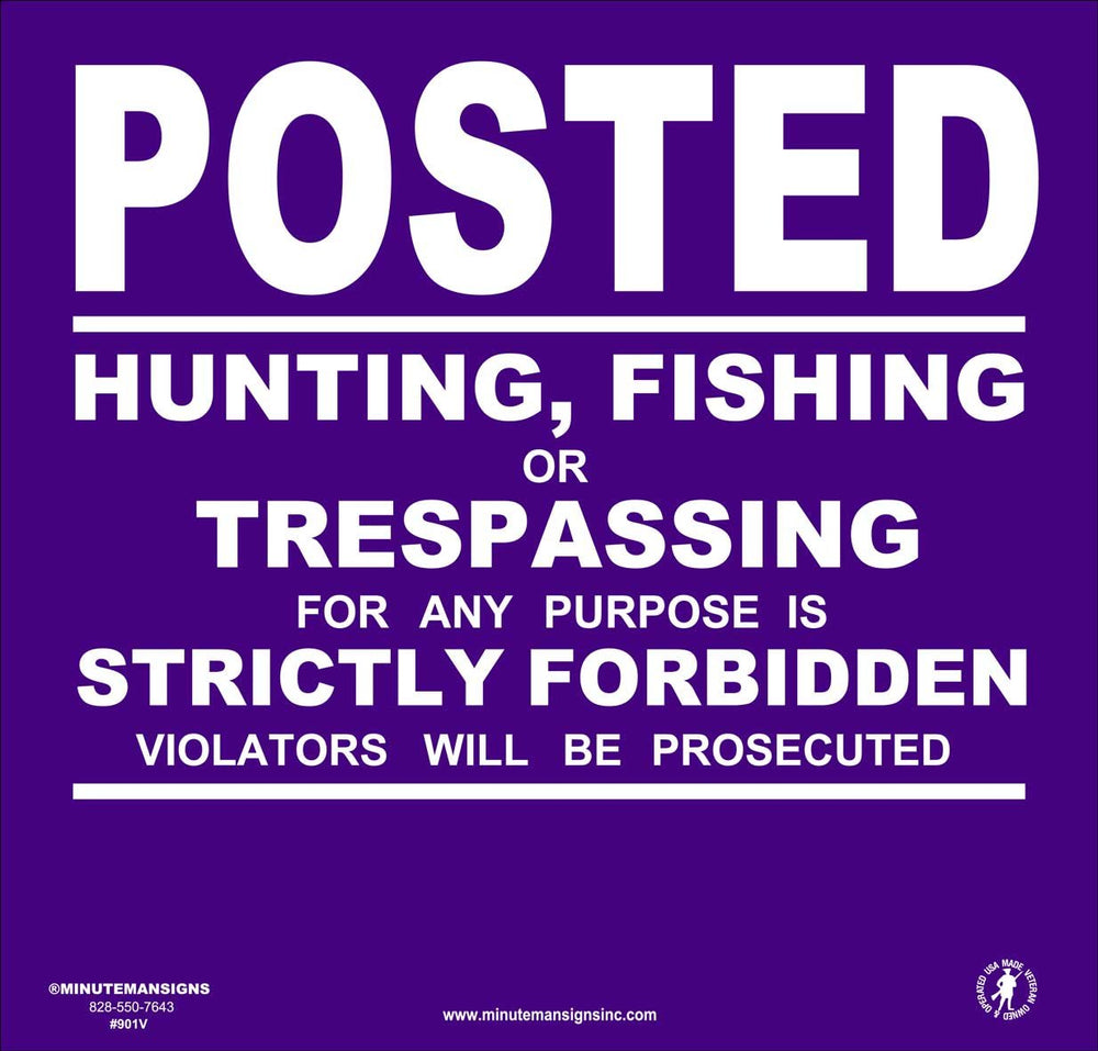 Minuteman Signs Vinyl signs on a roll purple—durable outdoor messaging.