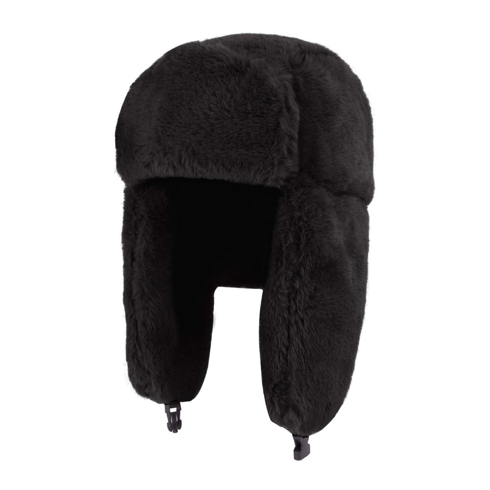 MioCloth Faux Fur Hat - winter earflap front view