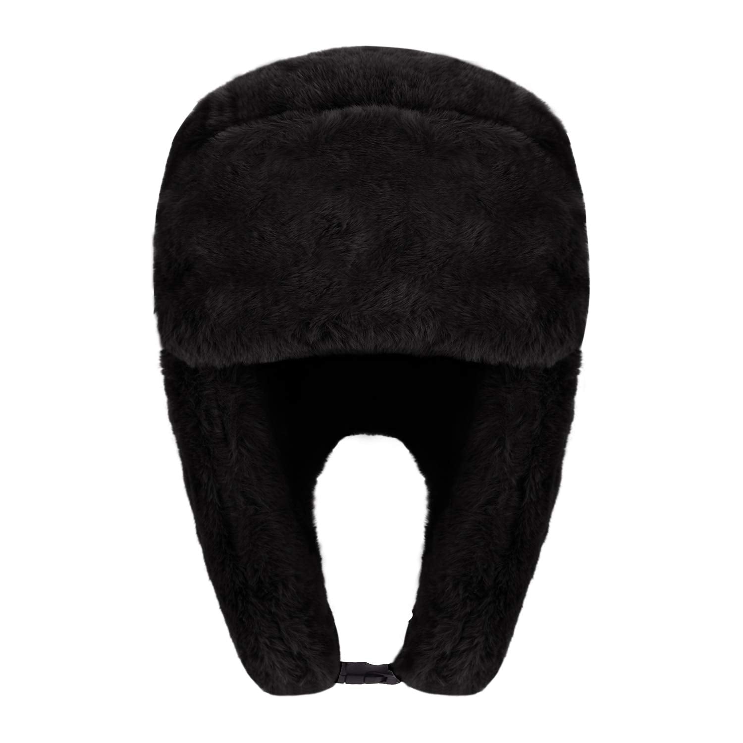 Rear view highlighting fur-lined interior