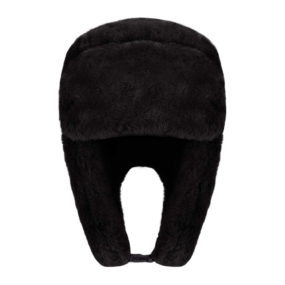 Rear view highlighting fur-lined interior