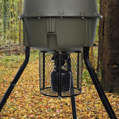 Miokycl varmint feeder cage close-up stainless steel detail shows durable construction.