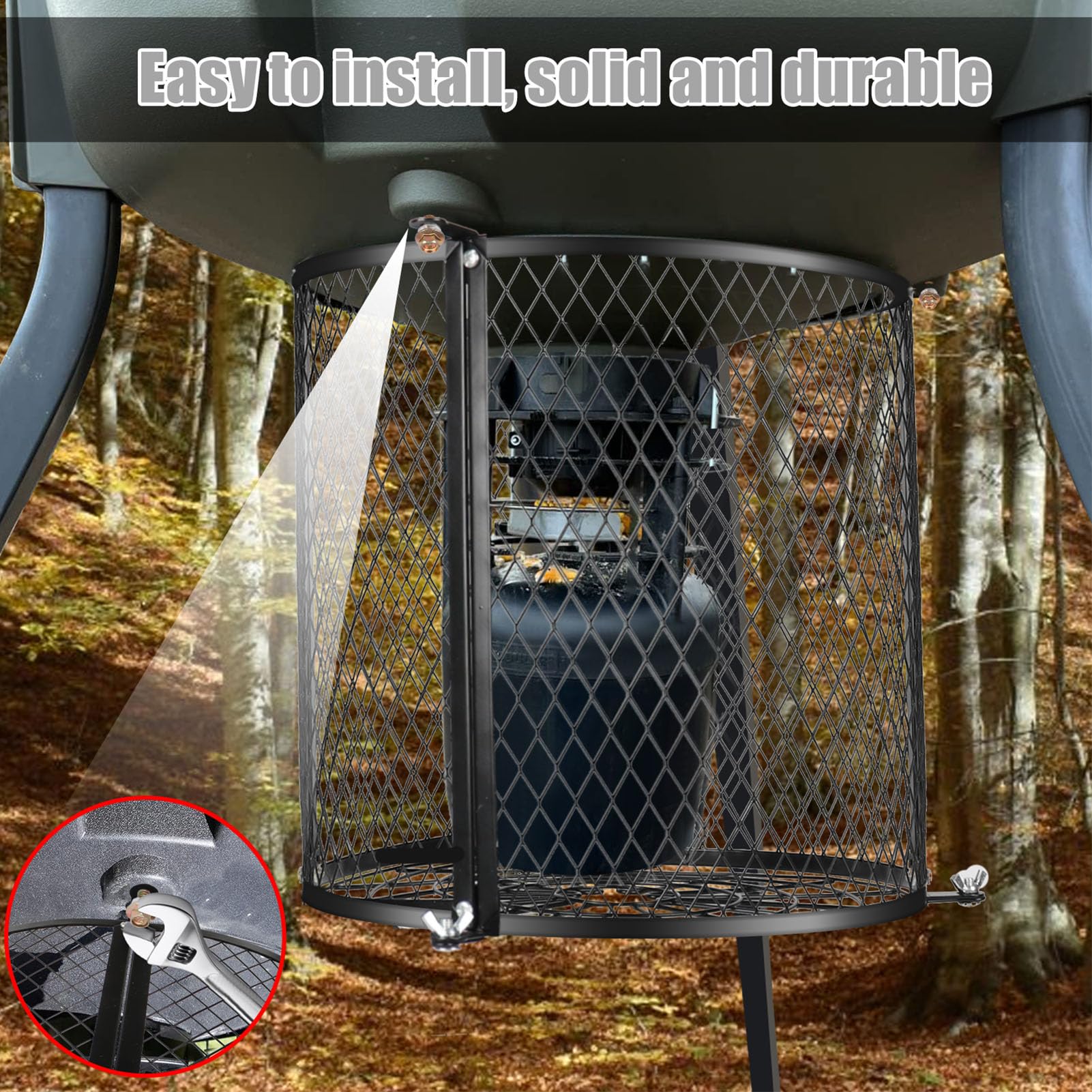 Miokycl varmint feeder cage easy-install feature speeds setup.