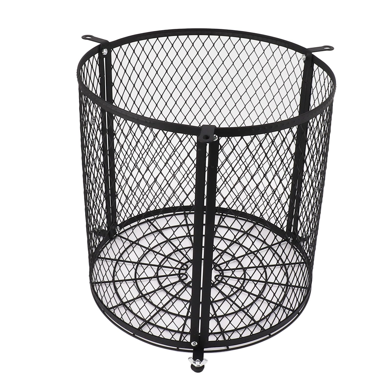 Miokycl varmint feeder cage front view shows sturdy stainless protection for feeders.