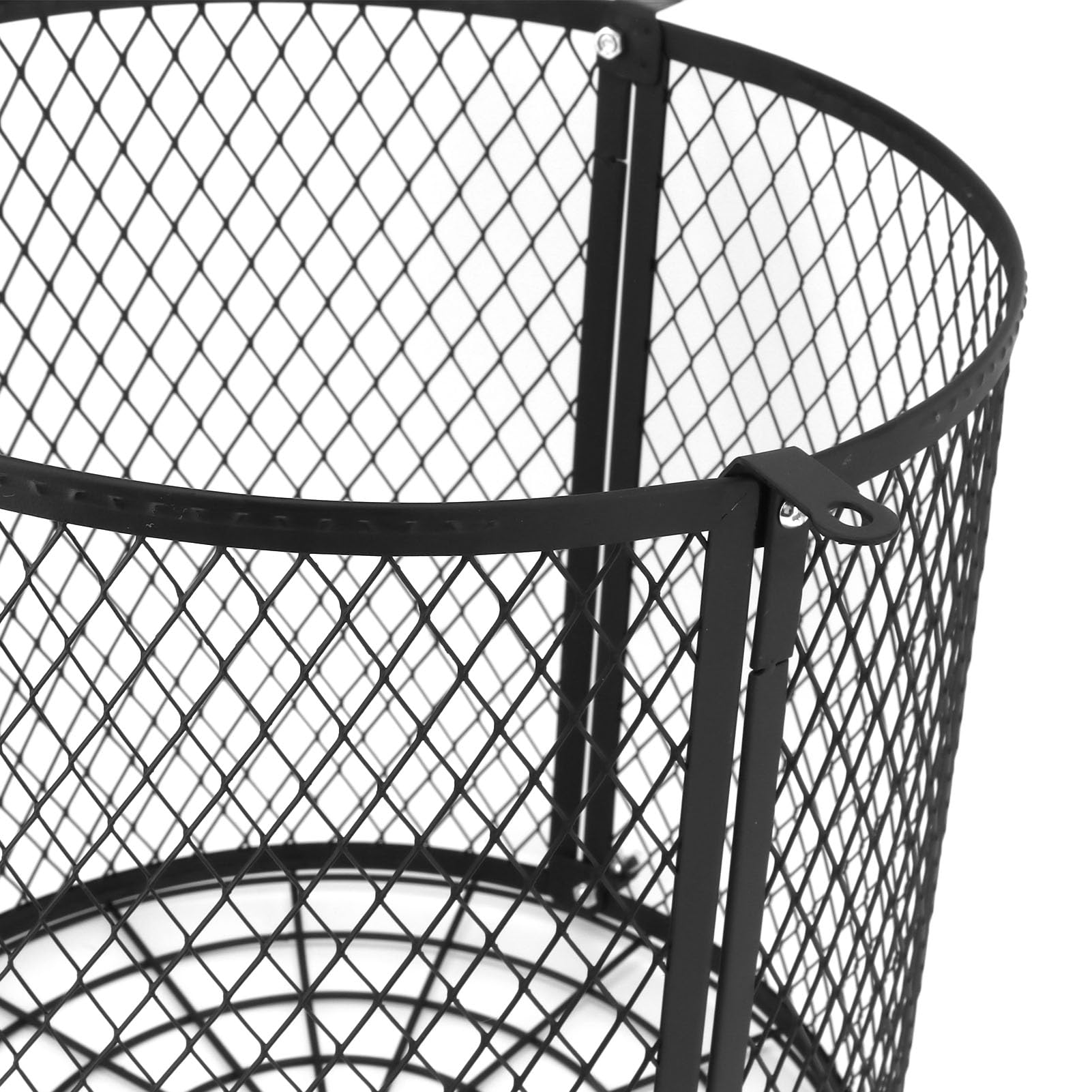Miokycl varmint feeder cage installed on a deer feeder demonstrates secure cover.