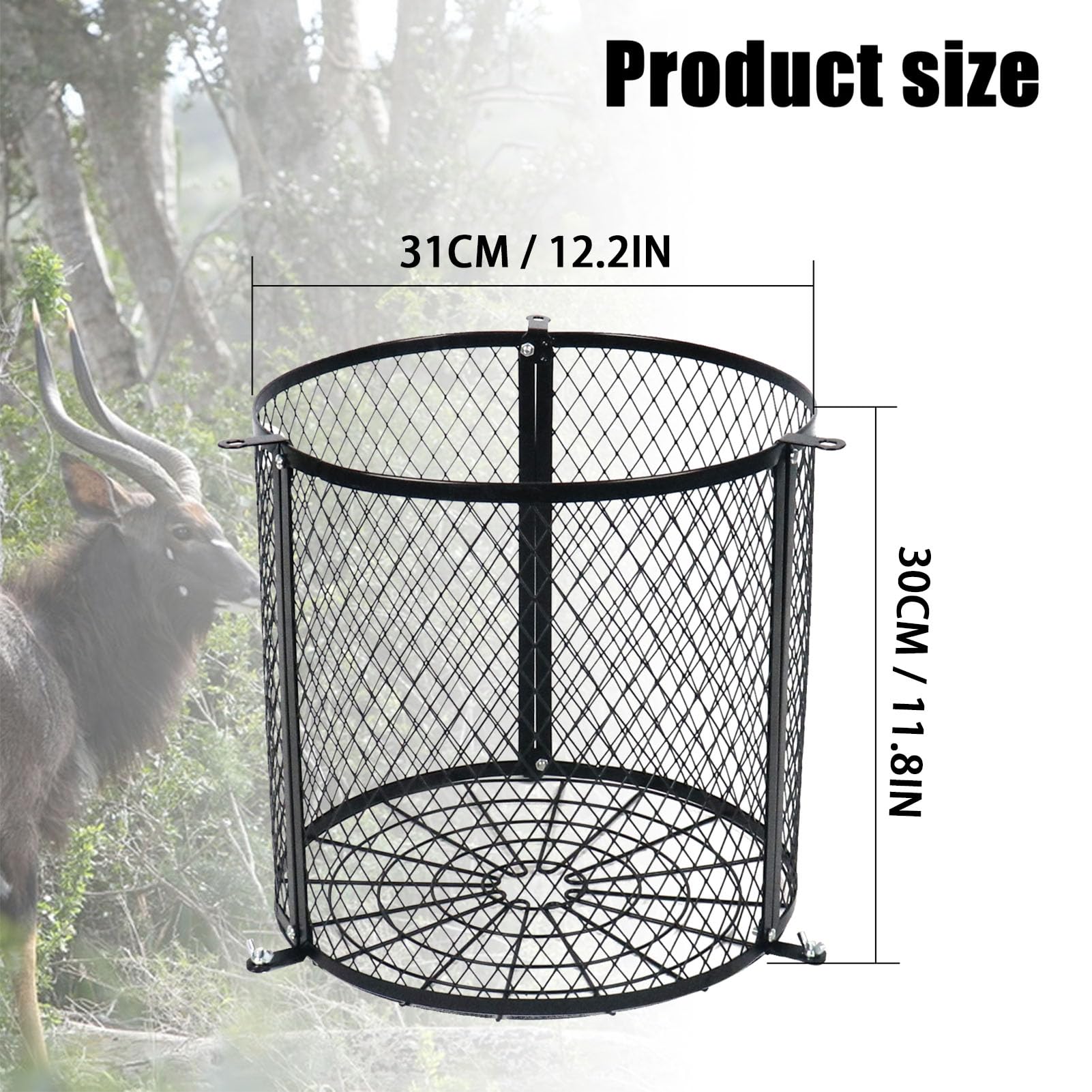 Miokycl varmint feeder cage packaging includes 33 parts for assembly.