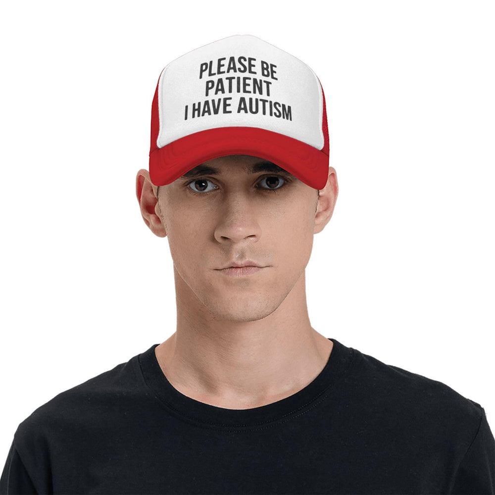 Miowjals Please Be Patient Autism cap blocks sun with breathable fabric.