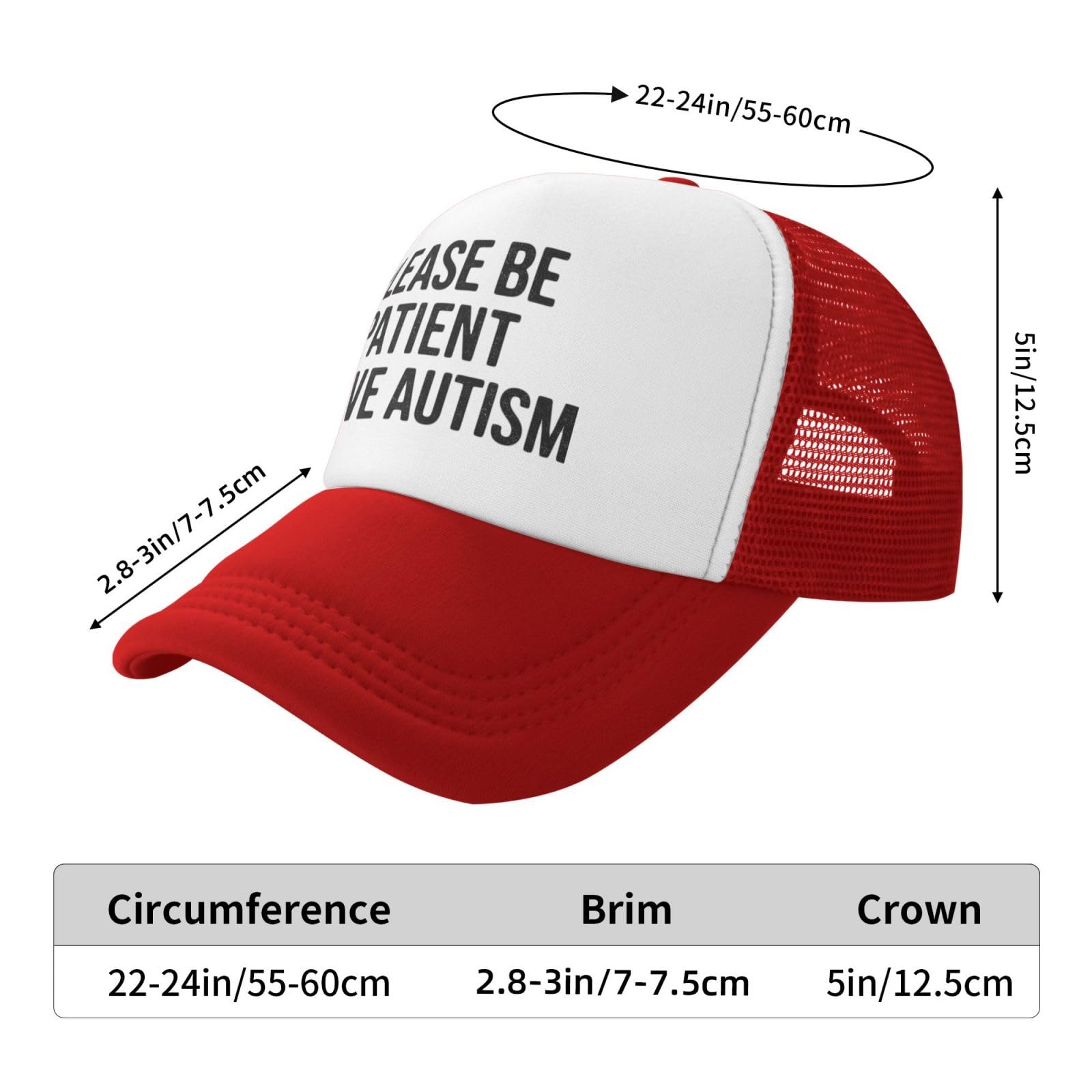 Miowjals Please Be Patient Autism cap unisex design fits everyone.
