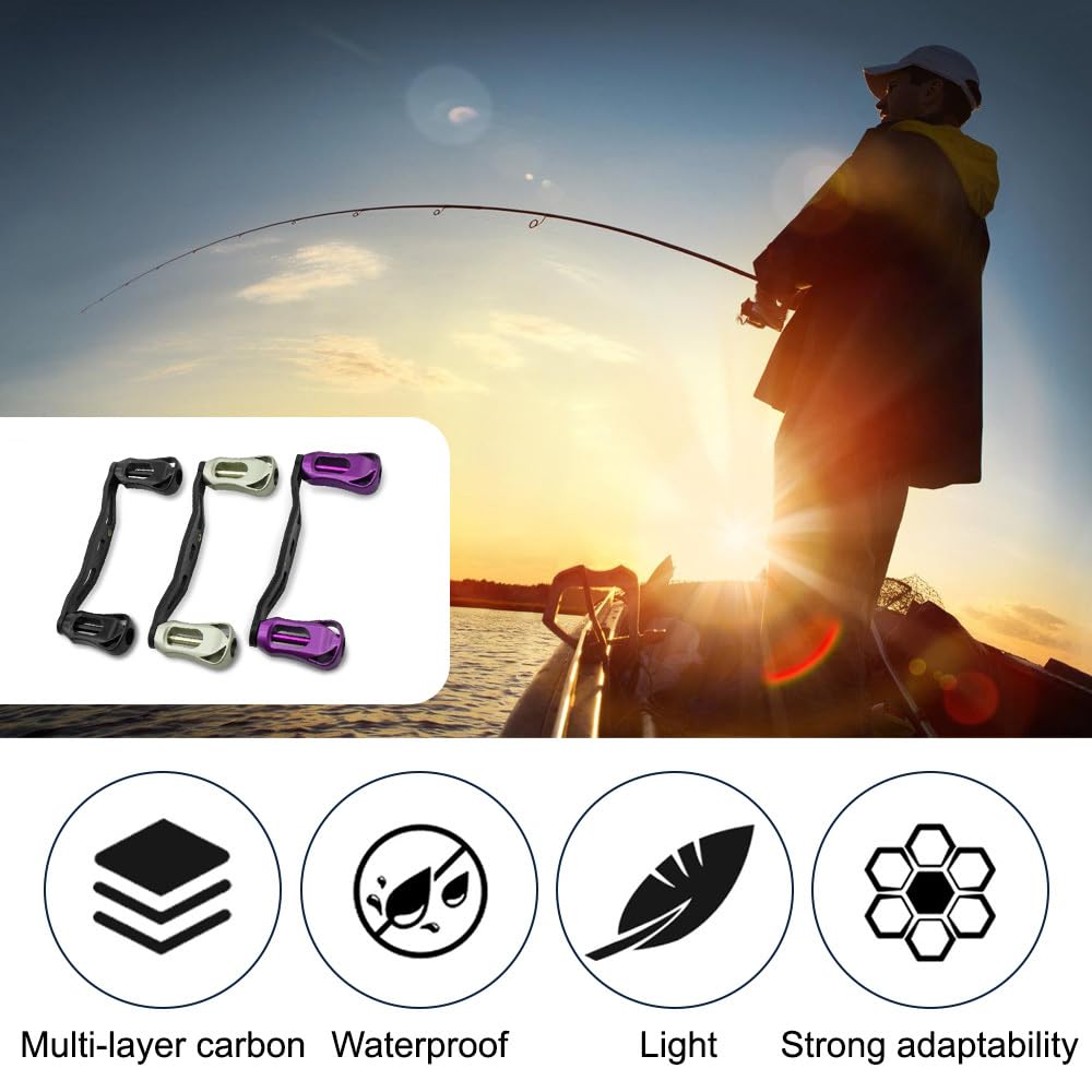 Ultra-lightweight carbon fiber reel handle by MiOYOOW