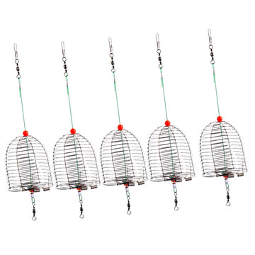 Mipcase 5pc bait cage set front view showing compact, portable design