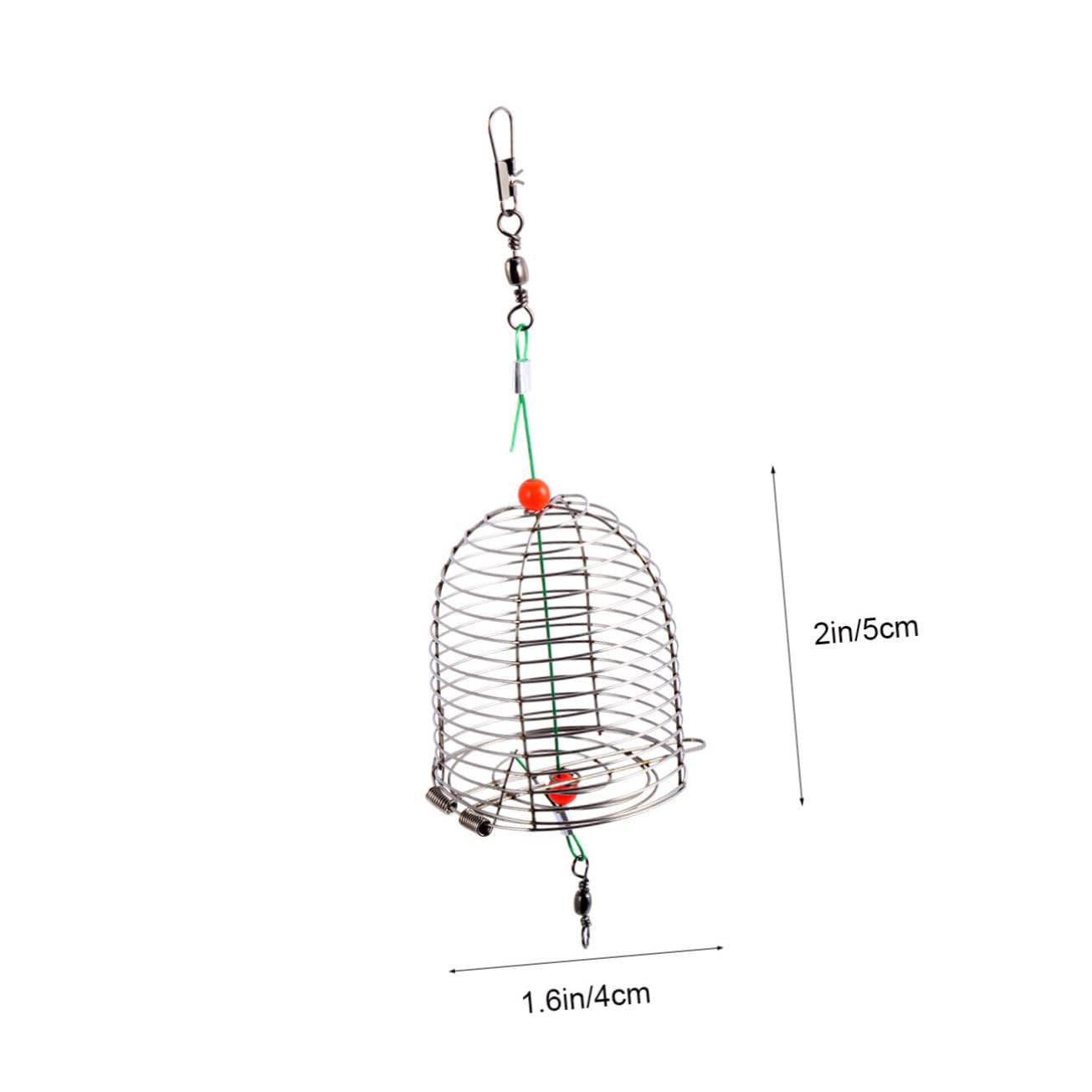 Mipcase bait cage with spring lid mechanism for controlled release