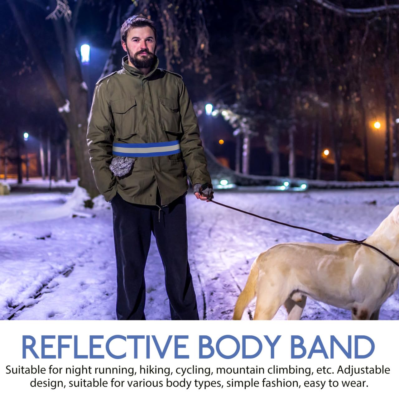 Mipcase safety-focused reflective belt enhances nighttime outdoor safety.