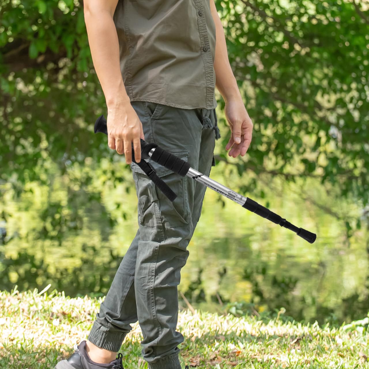 Mipcase trekking pole all-terrain use aids seniors and walkers alike.