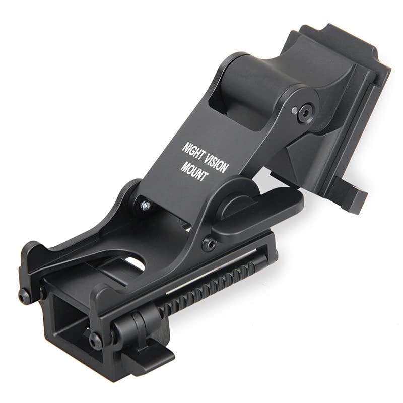 MIRAGETARGET Rhino Mount closeup reveals rugged aluminum construction for secure NVG attachment.