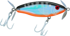 Mirrolure 10MR-808 Mirro Prop Float Twitchbait Black Org Silver, 3in 0.5oz
