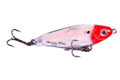 Mirrolure C18MR-11CP close-up shows Cl/Red Hd/Cr finish to attract strikes.
