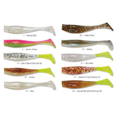 Close-up of Mirrolure Pearl finish and sharp hooks for reliable strikes.