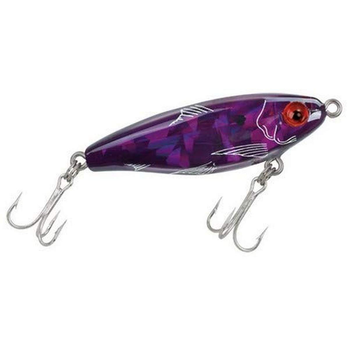 Mirrolure MirrOdine Purple Demon/Silver Broken Glass lure to attract predatory fish