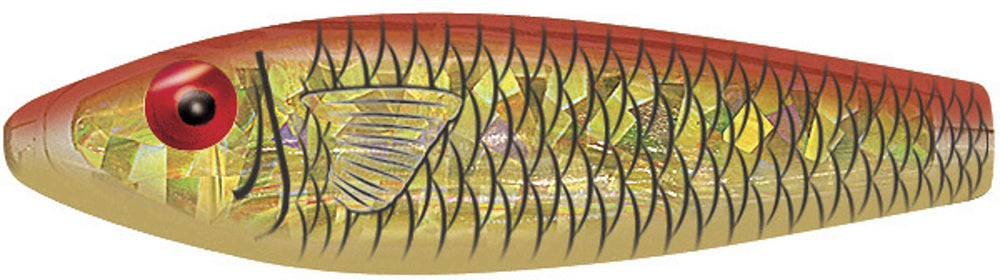 Mirrolure S52MR-GR Series LLL lure with bright finishes to attract game fish
