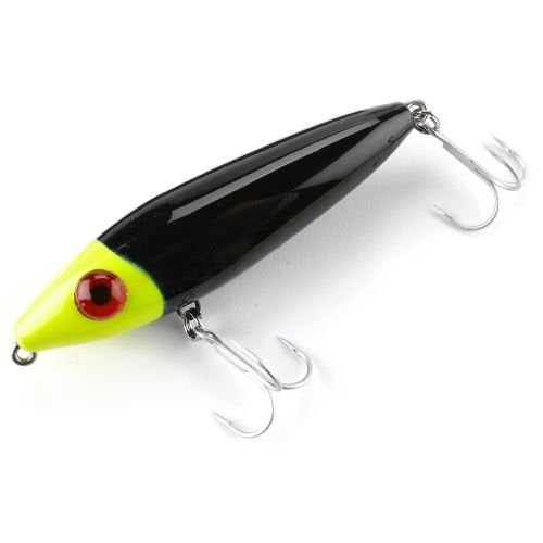 Mirrolure 75MR-NSCH She Dog Pup Surface lure in Black, 3.5in, 9/16oz (HD)
