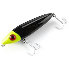 Mirrolure 75MR-NSCH She Dog Pup Surface lure in Black, 3.5in, 9/16oz (HD)