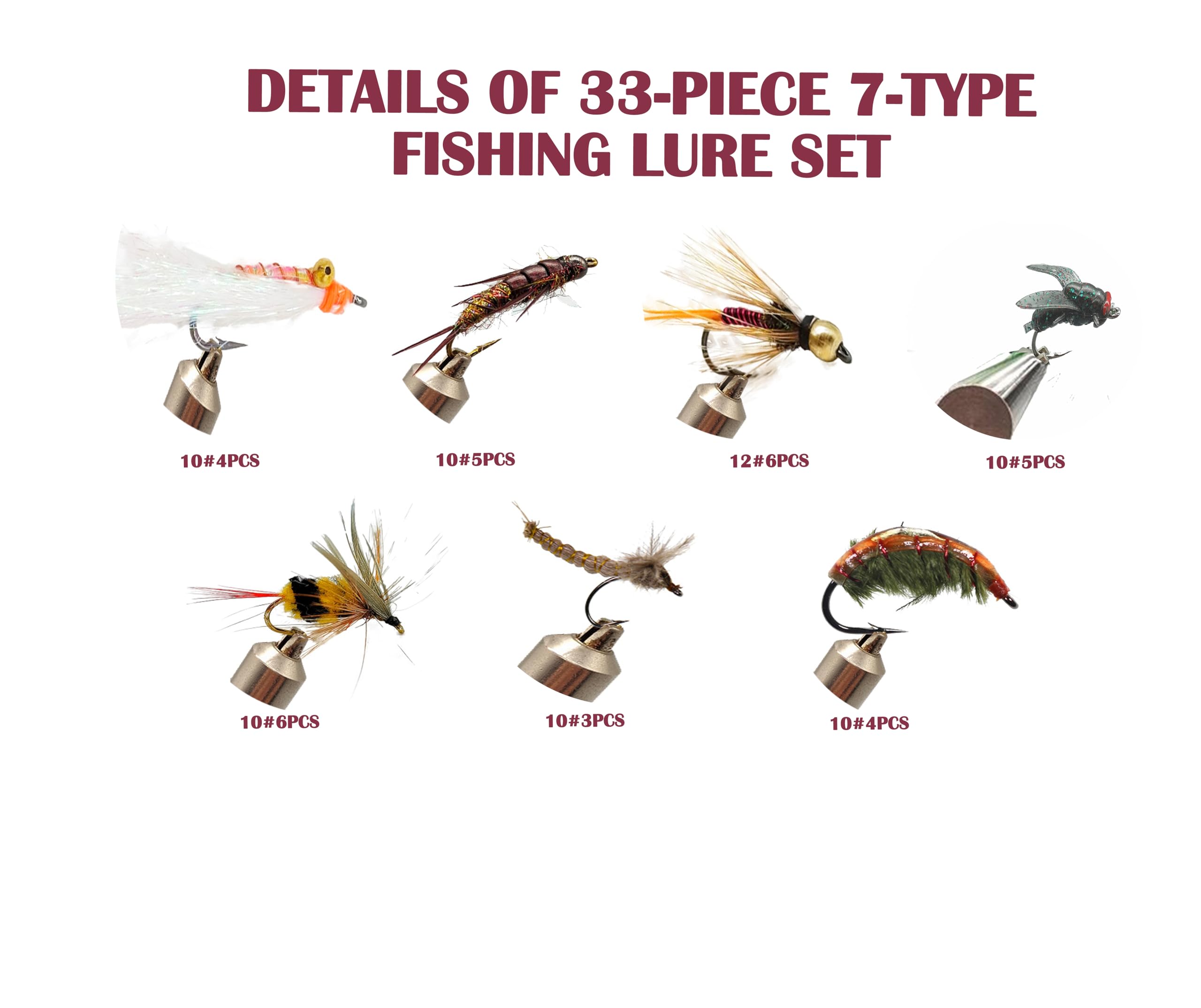 Mirrorever dry flies close-up showing lifelike patterns for trout and bass.