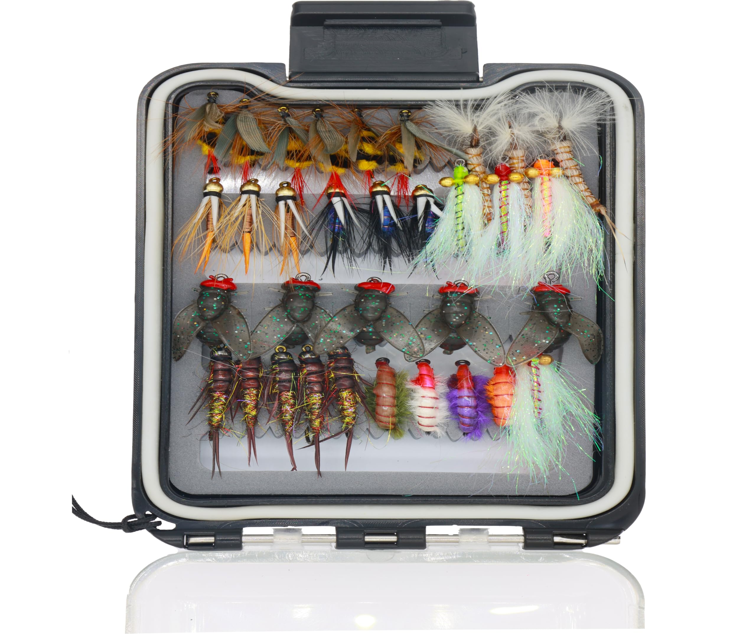Mirrorever fly box closed with magnetic lid enables quick, organized access on the water.