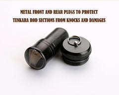 mirrorever tenkara rod compact and retracted to fit car armrest.