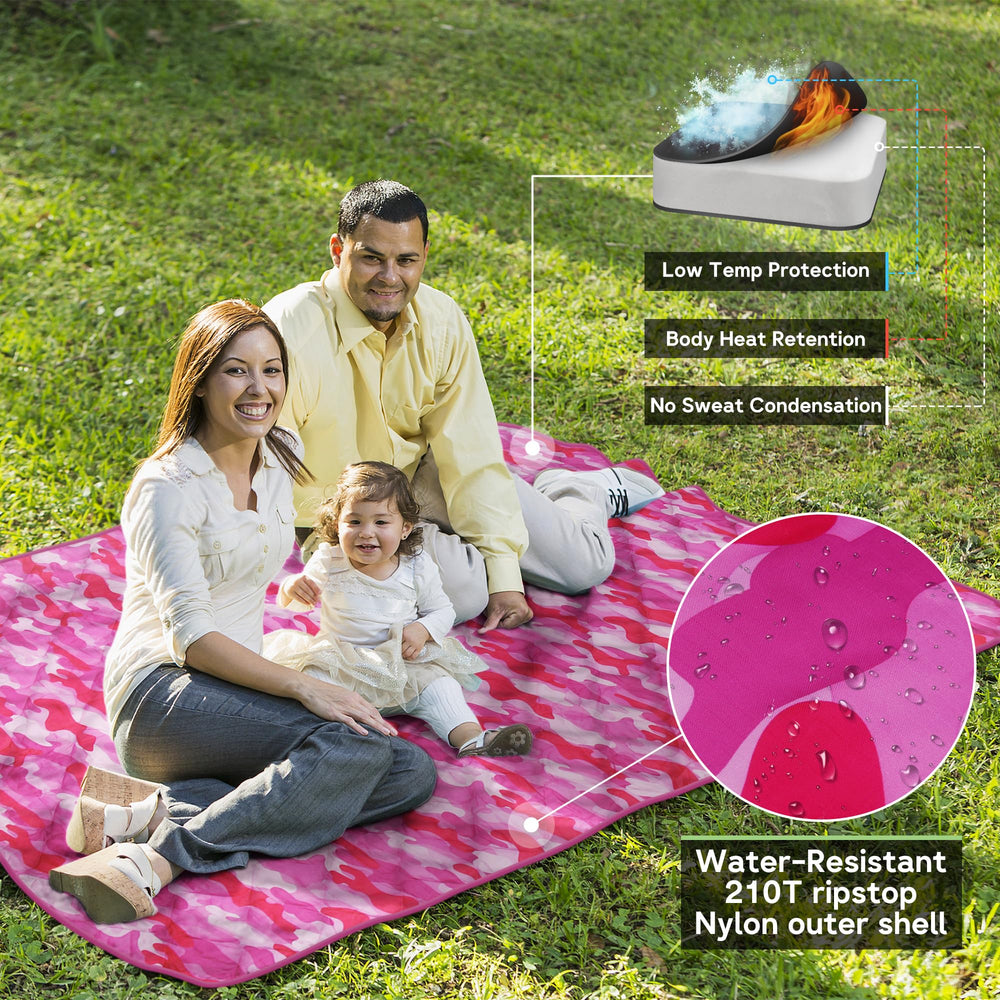 Mirzoyan Woobie blanket 62x82 inches laid flat for generous outdoor warmth